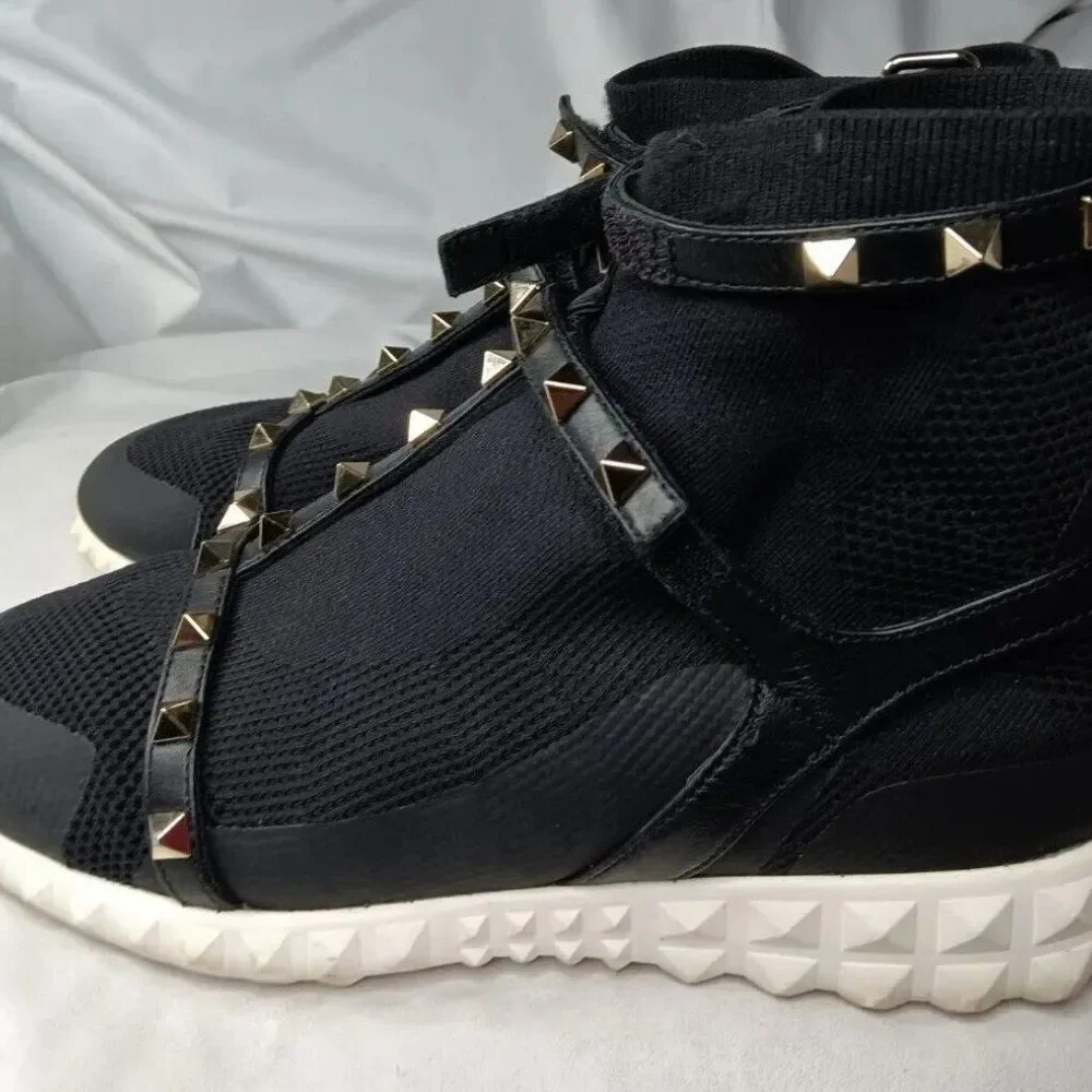 Valentino Garavani Rockstud Body-Tech Sock Sneaker Womens Size 7 Shoes EU 37